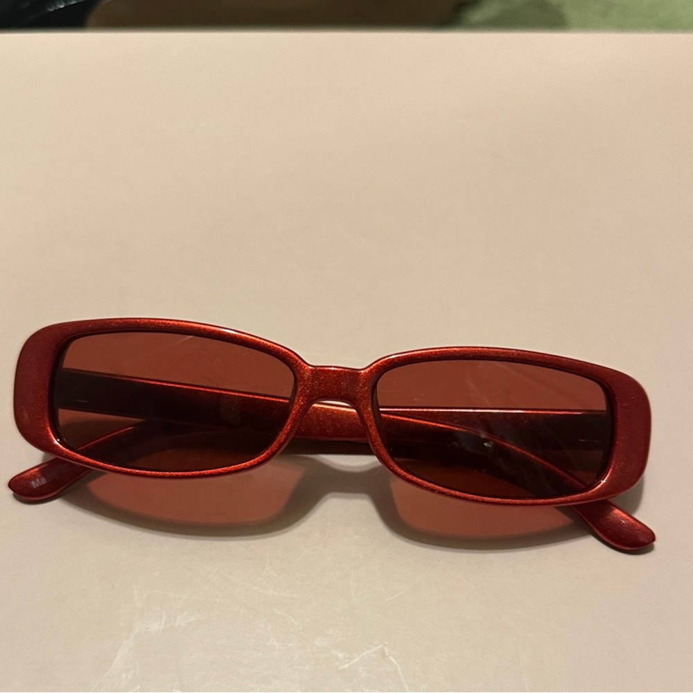 Urban Outfitters Metallic Red Sunglasses